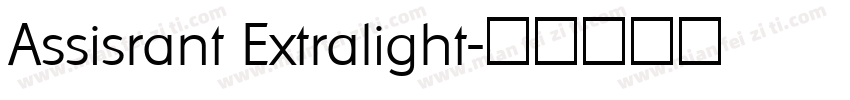 Assisrant Extralight字体转换